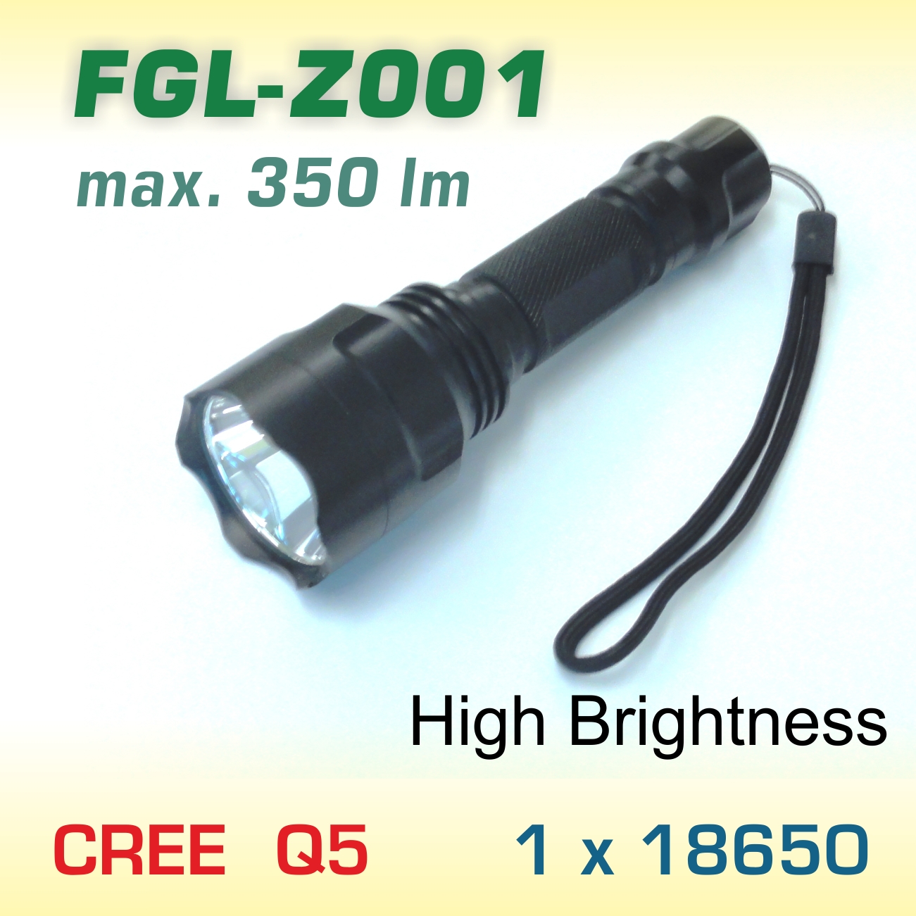 FlexGreen FGL-Z001 LED baterka Q5, 1x18650